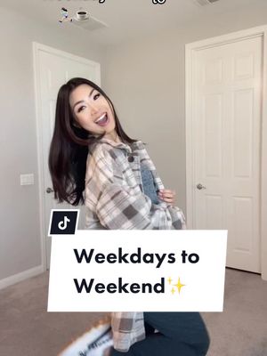 A post by @sophielounge on TikTok caption: Sometimes you find gold in the drafts.  Hang in there, friends! It’s almost the weekend😜 #millennialsoftiktok #fyp #weekendvsweekday