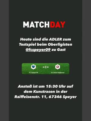 A post by @fcunionheilbronn on TikTok caption: #spieltag #badenwürttemberg #rheinlandpfalz #einefamilie❤️🤍💙🦅