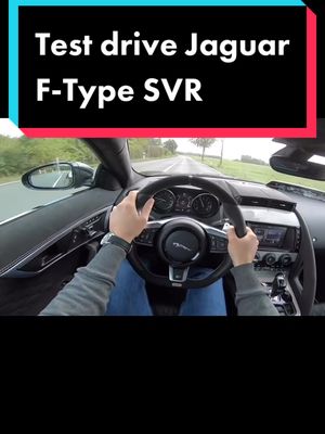 A post by @drive_life_car on TikTok caption: Ответ пользователю @jaguartop #test #drive #car #jaguar #svr F Type #скорость