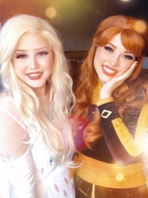 A post by @disneytwincess on TikTok caption: Who is your favorite disney character? Ours is probably obvious. #elsa #anna #frozen #MACChallengeAccepted #GetTheWChallenge #TeamofTomorrow