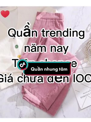 A post by @jessyclothing23 on TikTok caption: Quần nhung tăm tôn dáng #shop #haul #quanongrong #xuhuong