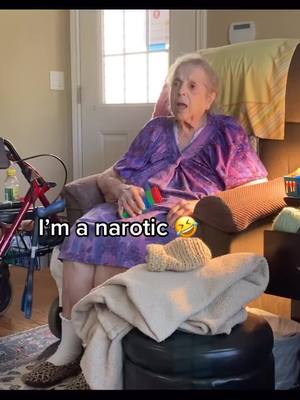 A post by @yiayiathegreat on TikTok caption: BABY DOWN! MOVE YOUR FEET RON! #yiayiathegreat #grandma #goddamngrandma #fyp #grandparents #greek #yiayia #funnygrandma