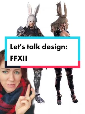 A post by @tracimosttall on TikTok caption: An opinion from 2006 no one asked for 😂 #greenscreen #ffxii #finalfantasy12 #viera #ff12 #conceptdesign #costumedesign #womeninvideogames