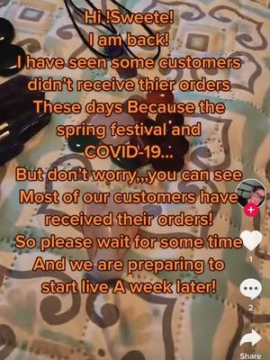 A post by @crlucrystal_uk on TikTok caption: Don’t worry….everyone will receive your orders!!!these days just because spring festival and COVID,,,you need wait more time