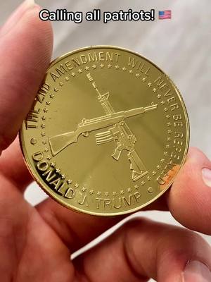 A post by @smallbusinesshacks on TikTok caption: Do you support the second amendment? If you do, this collectible coin is perfect for you! #secondamendment #conservativetiktok