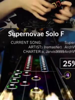 A post by @captnmarioyt on TikTok caption: I have the cleanest Supernovae Solo F FC #clonehero #fyp #foryou #archwk