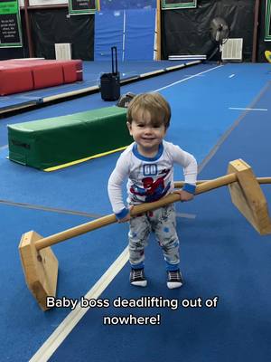 A post by @mateomoments on TikTok caption: Deadlifting 1.5 year old! #babyboss #toddler #MomsofTikTok