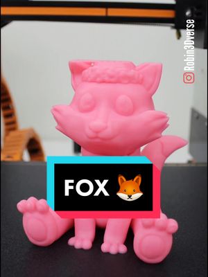 A post by @robin3dverse on TikTok caption: #3dprinting #timelapse #satisfying 🦊