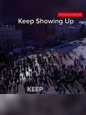 A post by @luiginicapro on TikTok caption: Keep showing up @TrueNorthRise  #Canada #freedomconvoy2022 #libernews