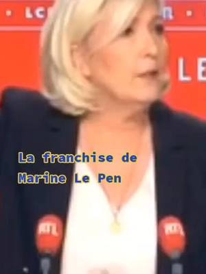 A post by @clashpolitique on TikTok caption: #MarineLePen #marinelepen2022 #Humour #éoliennes #Migrants #Immigration #ClashPolitique #Politique #politiquefrancaise #Punchline