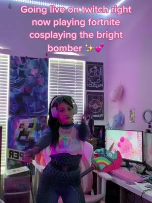 A post by @reagan.and.madison on TikTok caption: twitch link in bio✨💕 @fortnite #fyp #foryou #trending #GamerGirl #cosplay