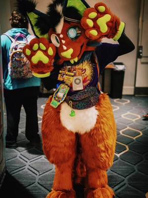 A post by @spacecadet.kalypso on TikTok caption: SUIT REVEAL OF MY BOY!! Welcome Kalypso your fav space cat!! 👾🤖. ✂️:@lazytailsuits  #furry #fursuit #furrytiktok #furryfandom #fyp