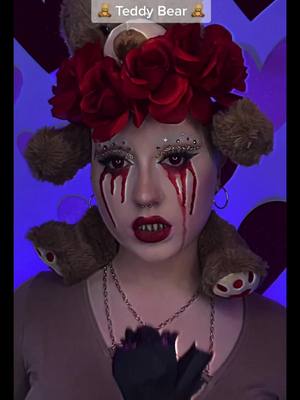 A post by @serenitys.esthetics on TikTok caption: Valentine’s Day Gifts Makeup Collab 🧸🌹💍 @serinabinah @halloweeen365 @deadheadmakeup