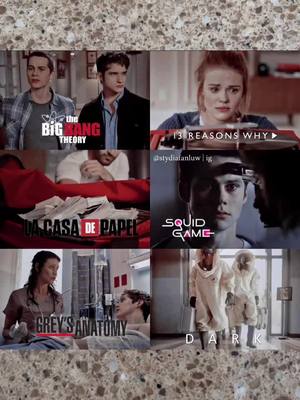 A post by @stiles_wife11 on TikTok caption: teen wolf as other shows! #fyp #foryou #foryoupage #viral #thebigbangtheory #teenwolf #13reasonswhy #lacasadepapel #squidgame #greysanatomy #dark