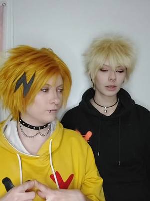 A post by @sparky_cosplayy on TikTok caption: Taught this was funny 😅 #bakugou #bakugoukatsuki #denki #denkikaminari #bakukami #kamibaku #bakuxdenki #denkixbakugou #fy #fyp