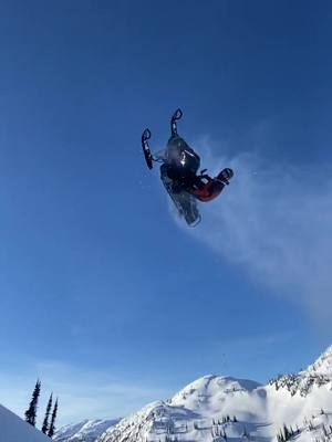 A post by @mikeaugust_ on TikTok caption: Raw clip from the other day.                             🎥 @austinorgar                                                @509inc @cheetah_snow #sendit #turbo850 #skidoo #sledding #upsidedown