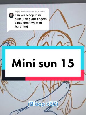 A post by @ari_isonfire on TikTok caption: Reply to @tatyanaminx bloopin! #minisundrop #sunfnaf #fnafsun #fnafsundrop #fnafsunfanart