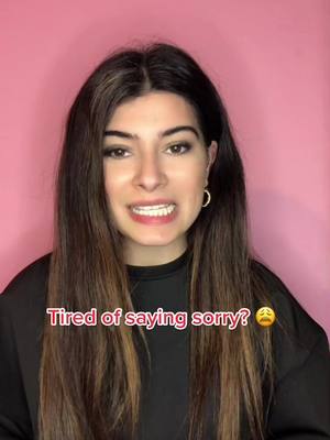 A post by @englishwithsarahz on TikTok caption: Stop saying sorry #learnenglish #englishteacher #teachenglish #language #education #esl #englishlearner #english #studyenglish #englishlanguage