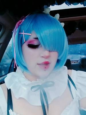 A post by @__lemon.boy__ on TikTok caption: 💙 its a monq 💙#cosplaygirls #anime #remrezerocosplay #remrezero #rezerocosplay #rezero #remcosplay #rem