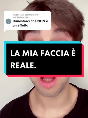 A post by @lorenzomaraga on TikTok caption: Rispondi a @maragalorenzo  LA MIA FACCIA È REALE.