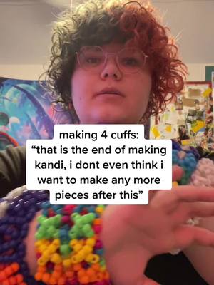 A post by @kandikuk on TikTok caption: /j (i was hooked LOL) #kandi #kandikid #kandicuff #CorollaCrossStep #kandibracelet