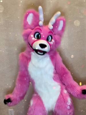 A post by @blackcheetah905 on TikTok caption: A BEAUTIFUL DEER FOR @flower.deer PRETTY AND PINK🌸 She’s already home and making cute content #furry #fursuitmaker #fyp #foryoupage #viral #featureme