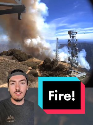 A post by @pacificroamer on TikTok caption: That's one way to get the job done.... #fire #socal #la #california