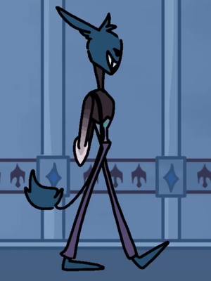 A post by @m3owfox on TikTok caption: Do you like how I walk? (A minor flash warning) #animation #art #doyoulikehowiwalk