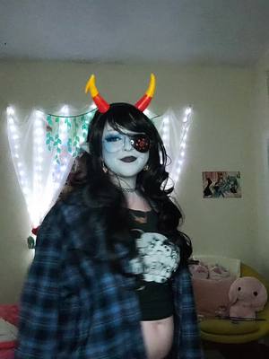 A post by @spacesnake189 on TikTok caption: @way_okay_day #homestuck #terezi #vriska #homestuckcosplay #terezicosplay #vriskacosplay #scourgesisters