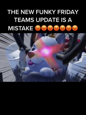 A post by @itswolfiii on TikTok caption: The new teams update to funky friday Roblox fnf is a mistake. I just wanna 1v1  #fridaynightfunkin #fnf #fridaynightfunkinmeme #roblox #funkyfriday