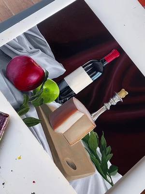 A post by @marzaab on TikTok caption: mon insta:martzaab #art #peinture #dessin #naturemorte #ecoledart