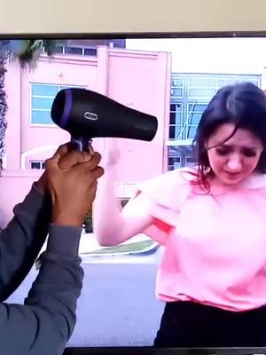 A post by @anoopdan on TikTok caption: outside hair dryer.... 😂😂she likes wind😂😂#tiktokuae #tiktokusa #irelandtiktok #dobtletthisflop