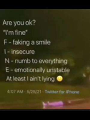 A post by @pain.hub.846 on TikTok caption: #fyp #pain #lying #sad #upset #fine #imfine #idcanymore 💔