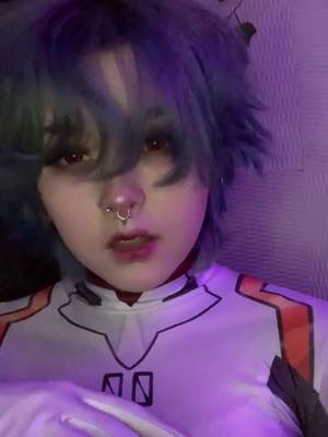 A post by @thiccthicdaddy27 on TikTok caption: i missed u guys <3 #neongenesisevangelion #evangelioncosplay #reiayanami