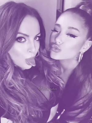 A post by @ariqanator on TikTok caption: this trend but with these two 🥺 #lizandari #arianagrande #lizgillies #fyp