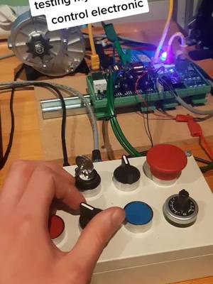 A post by @denis_robert_livesteam on TikTok caption: testing the prototype of my electronic for locomotive #miniature #machine #traintok #foryoupage #fyp #electronic #motor #industrial #mosfet