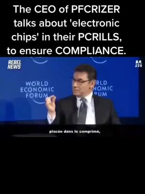 A post by @libernews on TikTok caption: The CEO of PFCRIZER talks about 'electronic chips' in their PCRILLS, to ensure COMPLIANCE. ##freedom #libernews