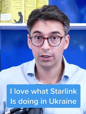 A post by @alex_moazed on TikTok caption: #starlinksatellites operation in #ukraine - #elonmusk #satellites #elon #starlink #starlinkinternet #podcastlife #techpodcast #satellite #ukraineinternational