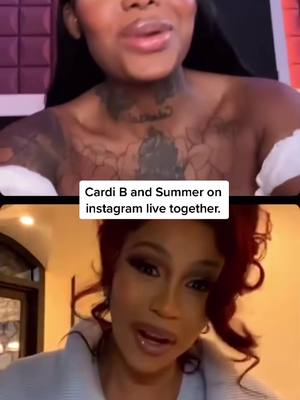 A post by @dayctrls on TikTok caption: @iamcardib and @Summer Walker on Instagram live together after announcing song. 😍 #CardiB #Summerwalker #fyp #OscarsAtHome #AEMembersAlways #WomenOwnedBusiness