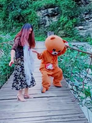 A post by @poorbear01 on TikTok caption: Do you dare to cross ?🐻😂😎#foryou #viral #xyzbca #naughtybearcosplay #naughtybear #cutebear #funnymonents #pipishopping #funny #funnybear #bear #bearweek #🐻 #girls #cute