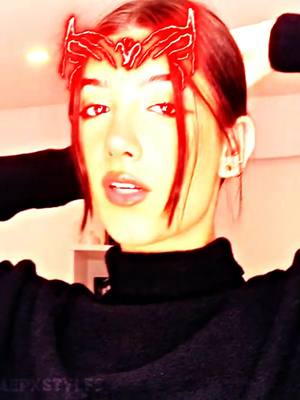 A post by @sanderaepold on TikTok caption: pov: charli is a scarlet witch #edit #aep #ae #vsp #vs #dontletthisflop #banqnas #overlays #damelio #3dedit #3d #charli #charligd #fanpage #velo