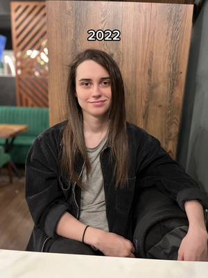 A post by @samantha.lutz on TikTok caption: quite the change, isn’t it? #timeline #trans #greenscreen