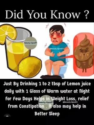 A post by @didyouknow277 on TikTok caption: #stomach #lemon #constipation #goodhealth #viraltiktok #foryourpage #fypシ