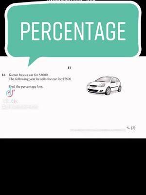 A post by @mathstutorhacks on TikTok caption: How to solve percentages #fyp #foryoupage #gcse #tiktokonlearn