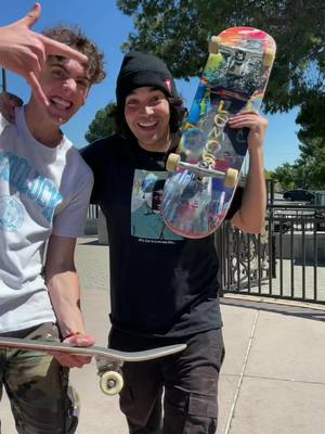 A post by @lucasdewdvlogs on TikTok caption: I met up with my boy @skaaaate_ 🦋 and skated a random skatepark in LA 🛹 I tried to get some tricks out oh well 😂🤷🏻‍♀️ #skater #Skateboarding #california #skaterboy