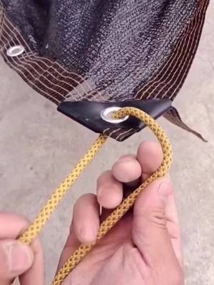 A post by @myknottips on TikTok caption: This knot is used to secure a sun screen net. #knot #lifetips #foryou #fpy