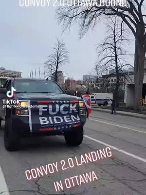 A post by @freedomconvoytiktok on TikTok caption: #convoytoottawa2022 #rollingthunderottawa #mandatefreedom #fucktrudeau #letsgocanada #itsnotover ##convoytoottawa2.02022