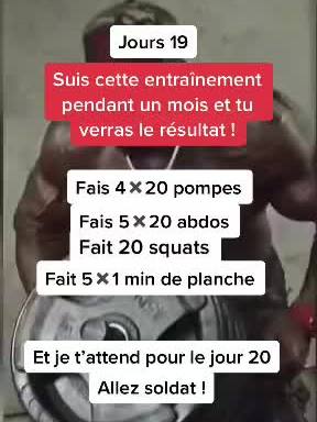 A post by @videos_motivationn on TikTok caption: #fyp #pompe #motivation #soldat #muscu #chalenge #30jours