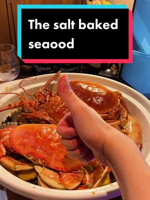 A post by @linjianwen7 on TikTok caption: Salt baked seafood