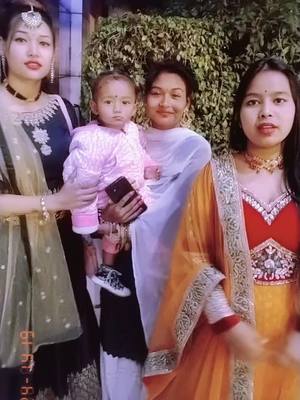 A post by @aashi_saud on TikTok caption: my bhauju and friend and bhtij #nepali #tiktok